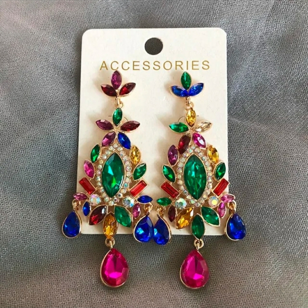 Geo Multi-Color Earrings